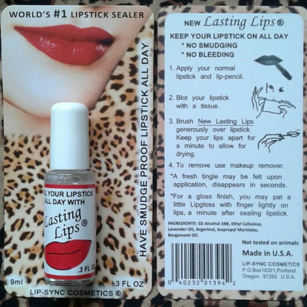 New Lasting Lips Clear Lipstick Sealer - No Smudging! 9ml / 0.3oz